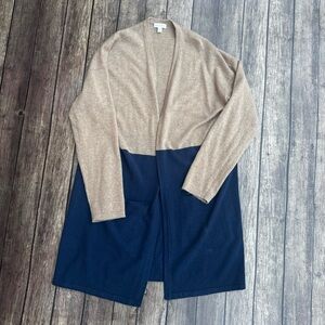 🧥✨ Garnet Hill 100% Cashmere Colorblock Cardigan ✨🧥
